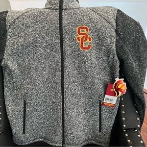 Gray and Black USC Men's Lightweight Jacket